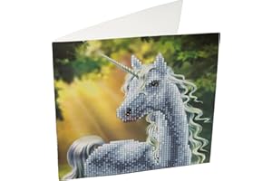 Sunshine Unicorn, Crystal Art Craft Greeting Card Kit, 18 X 18 cm