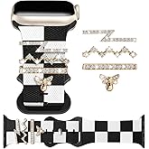 Silicone Strap for Apple watch band 38mm 40mm 41mm 42mm 44mm 45mm 46mm 49mm with Bling Bee Charms, Soft Sport Bracelet for iWatch Bands Series 11 10 9 8 7 6 5 4 3 SE SE2 SE3 Ultra for Women