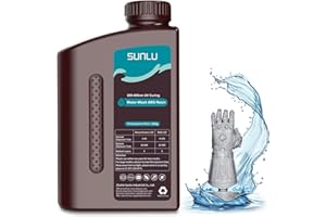 SUNLU 2000g Water-Wash ABS Resin, Combines features of ABSLIKE Resin & Water Washable Resin, Non Brittle, High Precision, Low Shrinkage, Fast Curing 3D Resin for LCD DLP SLA 3D Printers, 2KG Grey
