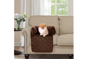 Brilliant Sunshine Premium Chocolate Silky Velvet Pet Sofa Bed, Slip Resistant, Waterproof, Washable Couch Protector with Removable Bolster Cushions, Furniture Cover for Dogs, Cats, Small, Chocolate