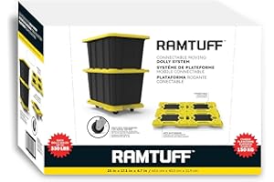 Connectable Moving Dolly (4-Pack) 330 lbs Capacity per Dolly - BV Certified | Anti-Slip Surface | Made of Heavy-Duty Polyprop