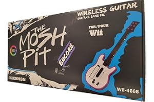 Guitar Hero Guitar Compatible for Wii (10 buttons) - Black The Mosh Pit Encore Edition