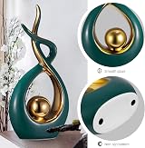 Misvayli Ceramic Abstract Art Statue Decor Green Modern Sculpture Home Table view 5