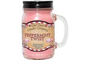 Our Own Candle Company, Peppermint Twist Scented Mason Jar Candle, 100 Hour Burn Time, 13 Ounces