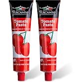 Tuscanini Premium Double Concentrated Tomato Paste Tube, 7.5oz (2 Pack) Made with Premium Italian Tomatoes