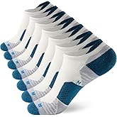 WANDER Men's Athletic Running Socks 7 Pairs Thick Cushion Ankle Socks for Men Sport Low Cut 6-9/10-12/12-14