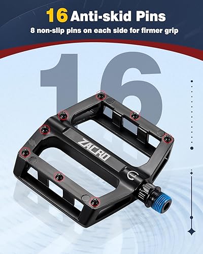 Zacro Mountain Bike Pedals with High-Speed DU Sealed Bearings