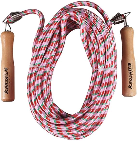 KANSA 32.8ft Double Dutch Jump Ropes Wooden Handle Ergonomic Durable
