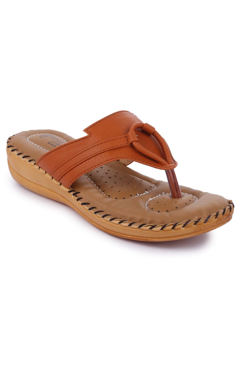 style panda a-123, tan doctor sole comfortable slippers for women