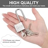 Saerryor Door Hasp and Staple with Padlock Heavy Duty Shed Lock Hasp view 4