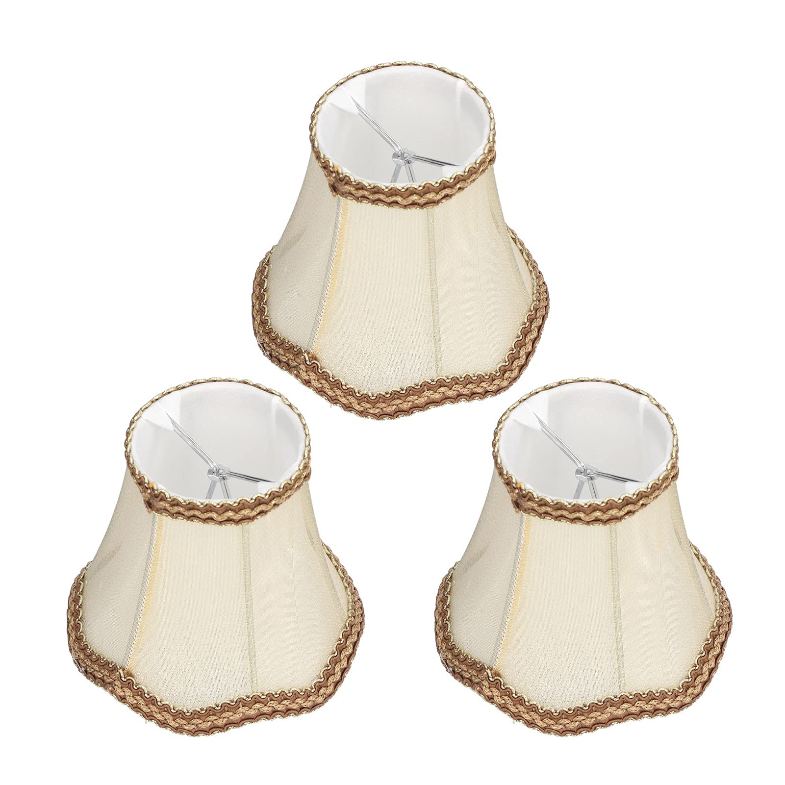 Table Lampshade Light Shade, 3Pcs E14 Clip On Lamp Shade Indoor Modern Fabric Candle Chandelier Lampshade for Floor Lamp Home Hall Hotel Decoration