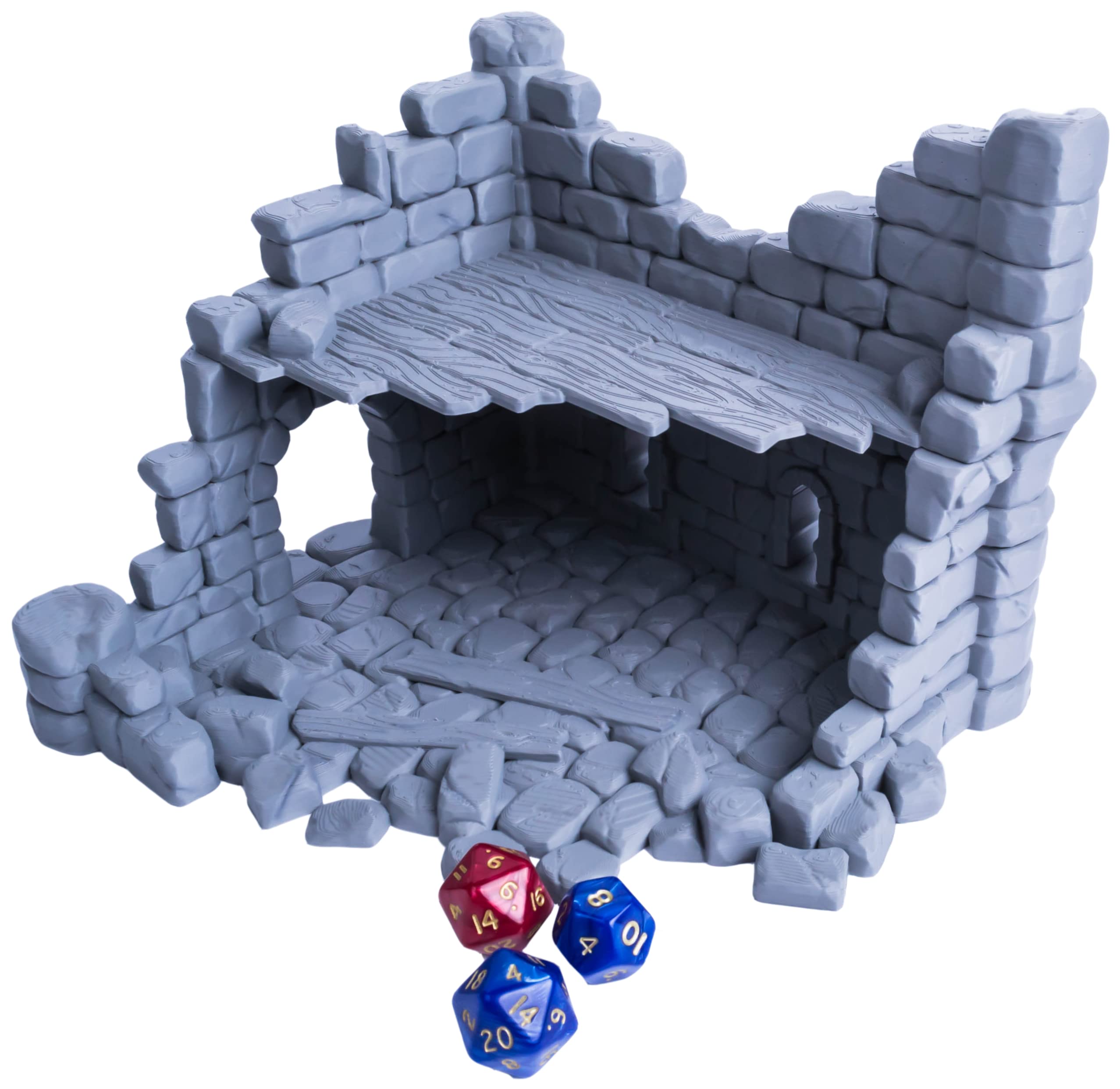 3D Vikings Two Level Ruined House 28mm scale for medieval and fantasy village. Perfect for City of Tarok, Pathfinder and more