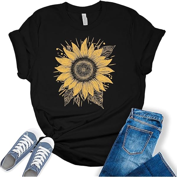 Sunset Chasers Graphic T-Shirt For Women - Tropical Palm Trees Beach Vacation Tee (Green) 5 thumbnail image