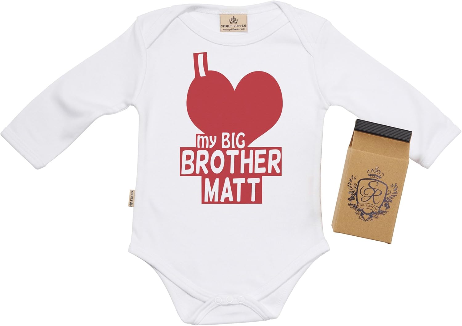 i love my big brother personalised baby clothes