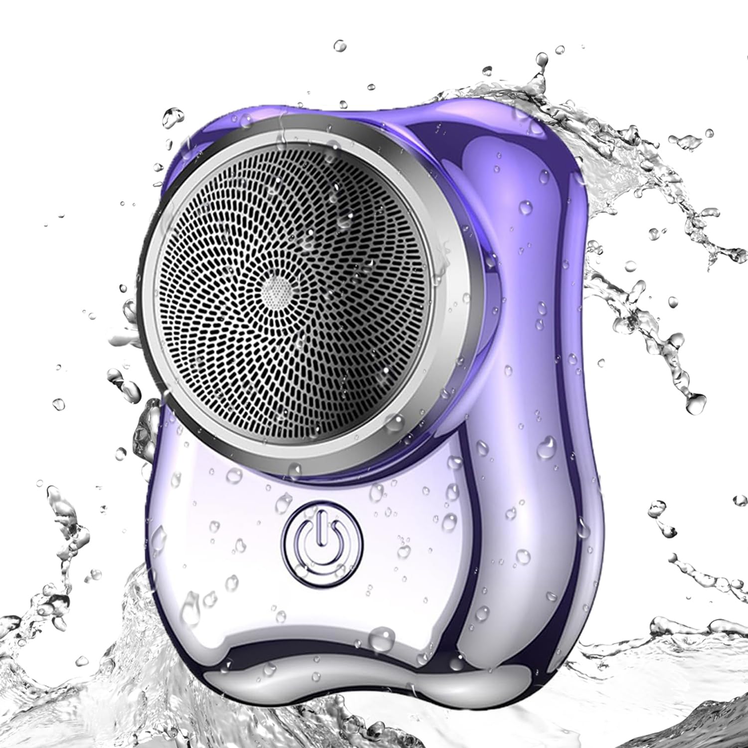 COMBLU Portable Electric Shaver, Mini Electric Shaver, Powerful Electric Mini Razor for Men, USB Rechargeable Washable Lightweight Razor for Travel Office etc (Purple)