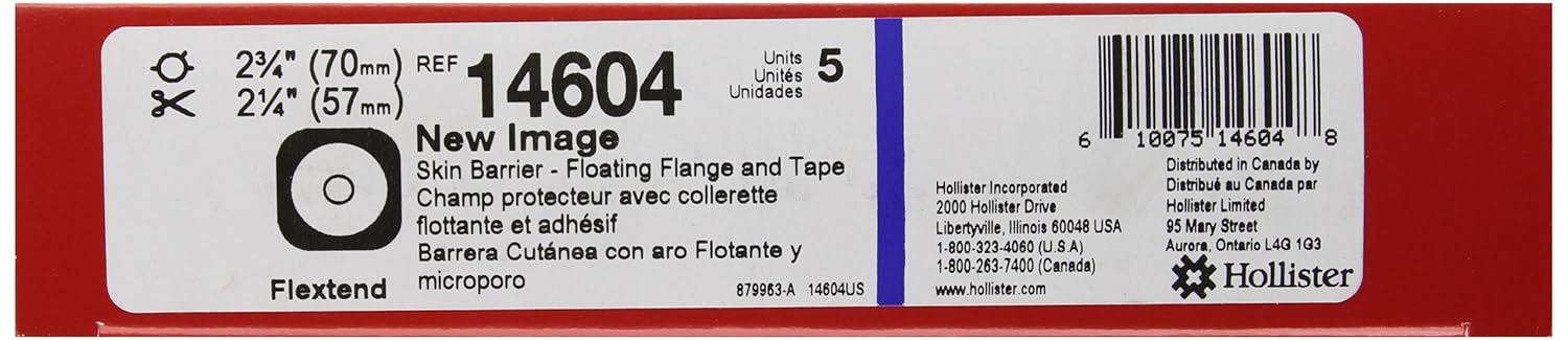 Hollister New Image Flextend Flat Skin Barrier with Tape Border, 5 Count: Beauty