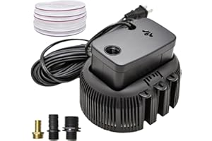 SURMOUNT WAY Surmountway Pool Cover Pump Above Ground 850 GPH, Swimming Pool Cover Water Pump for Pool Draining with 3 Adapters, 16FT Drainage Hose & 25FT Power Cord (Black)