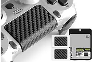 TALONGAMES Touchpad Skin Compatible with PS4 DualShock 4 Controller, Enhanced Texture for PlayStation,Pre-Cut,Easy to Apply,Easily Add Protection (3D Carbon Black)