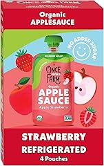 ONCE UPON A FARM Organic Strawberry Applesauce Multipack, 12.8 OZ