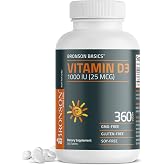 Bronson Vitamin D3 1000 IU (25 mcg) for Bone Health, 360 Tablets | 360-Day Supply, Non-GMO, Gluten-Free &amp; Soy-Free