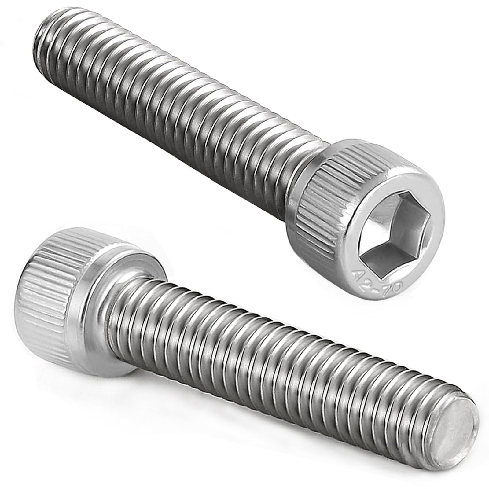AMLOOPH M6 Screws, M6 X 50mm Allen Socket Head Cap Screws/Bolts - 6mm Diameter Fully Threaded M6 Bolts 50mm A2 Stainless Steel Long Hex Socket Bolt Coarse (Pack Of 10） — image 1