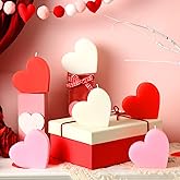 Mtlee 6 Pieces Valentine's Day Scented Candles Heart Shape Soy Candles Romantic Love Tealight Candle Gifts for Home Decor Valentine's Day Party Bedroom Room Table Decorations