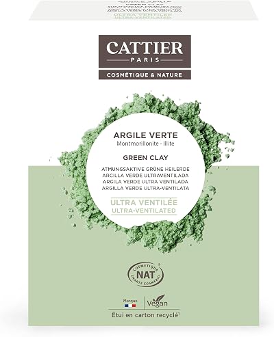 Cattier Paris Green Clay Ultra-Ventilated 250g Face Mask Powder Purifying