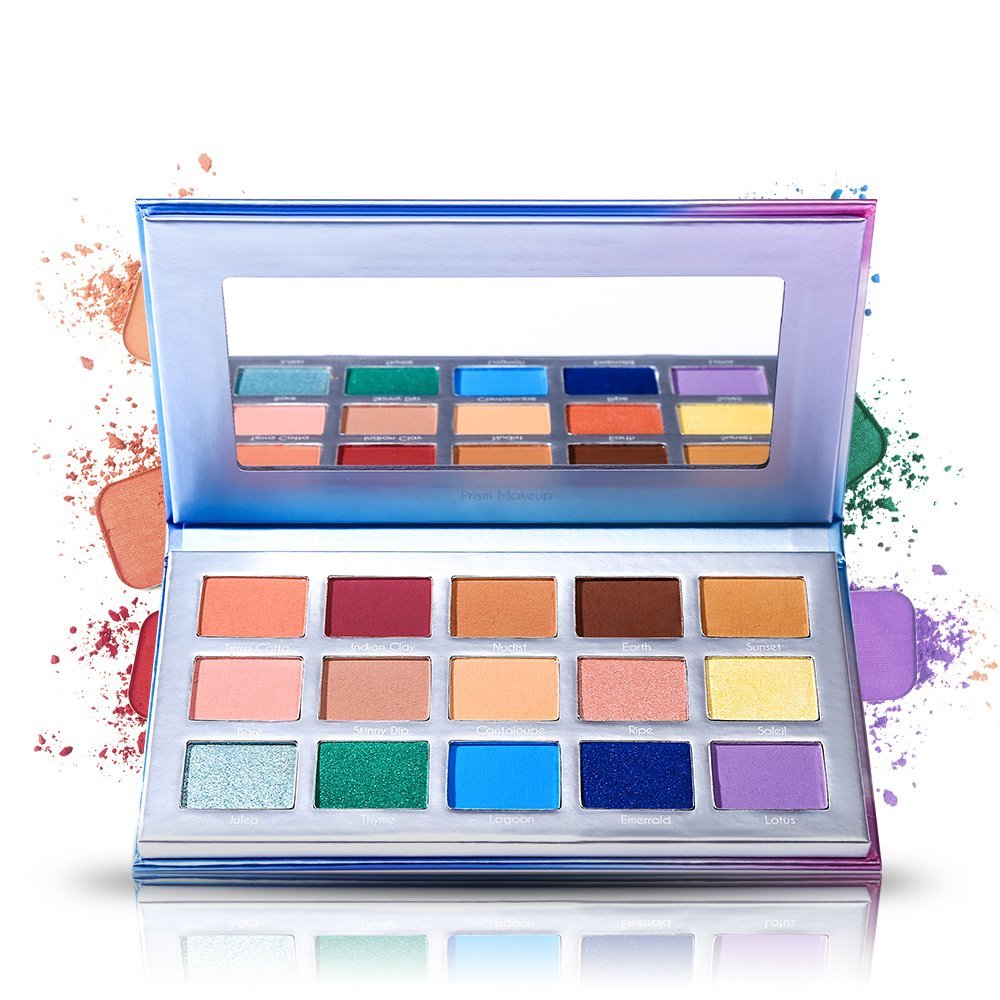 15 Eye shadow Palette Prism Makeup Matte Shimmer Pop Purple Blue Pigmented Glitter Eyeshadow Palette Makeup Pallet Cosmetics