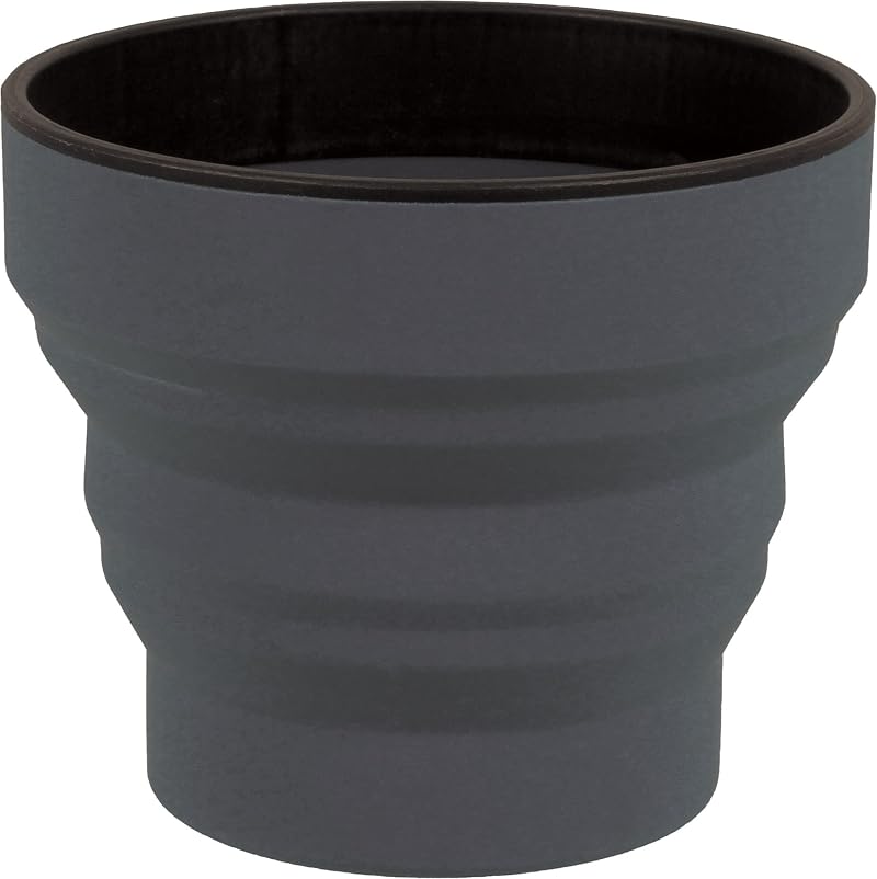 Lifeventure Silicon Ellipse Collapsible Mug Graphite Camping Travel