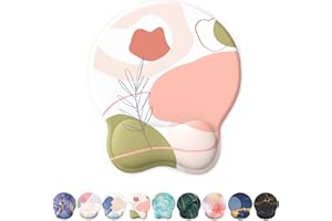 eulps Mouse Pad Wrist Support, Ergonomic Gel Mouse Pad with Wrist Rest, Comfortable Computer Mouse Pad for Laptop, Pain Relie