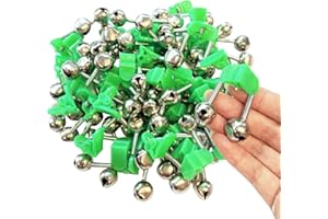20 Pcs Plastic Fishing Rod Alarm Bell, Fishing Bells,Fishing Rod Bells,Plastic Fishing Bell Clips,Fishing Bells, Bells Fishin