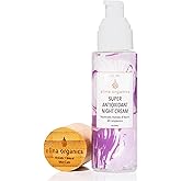 Elina Organics Super Antioxidant Night Cream, 2oz – Hydrating Night Moisturizer with Rosehips, Sea Buckthorn & Hyaluronic Acid – Vegan, Organic