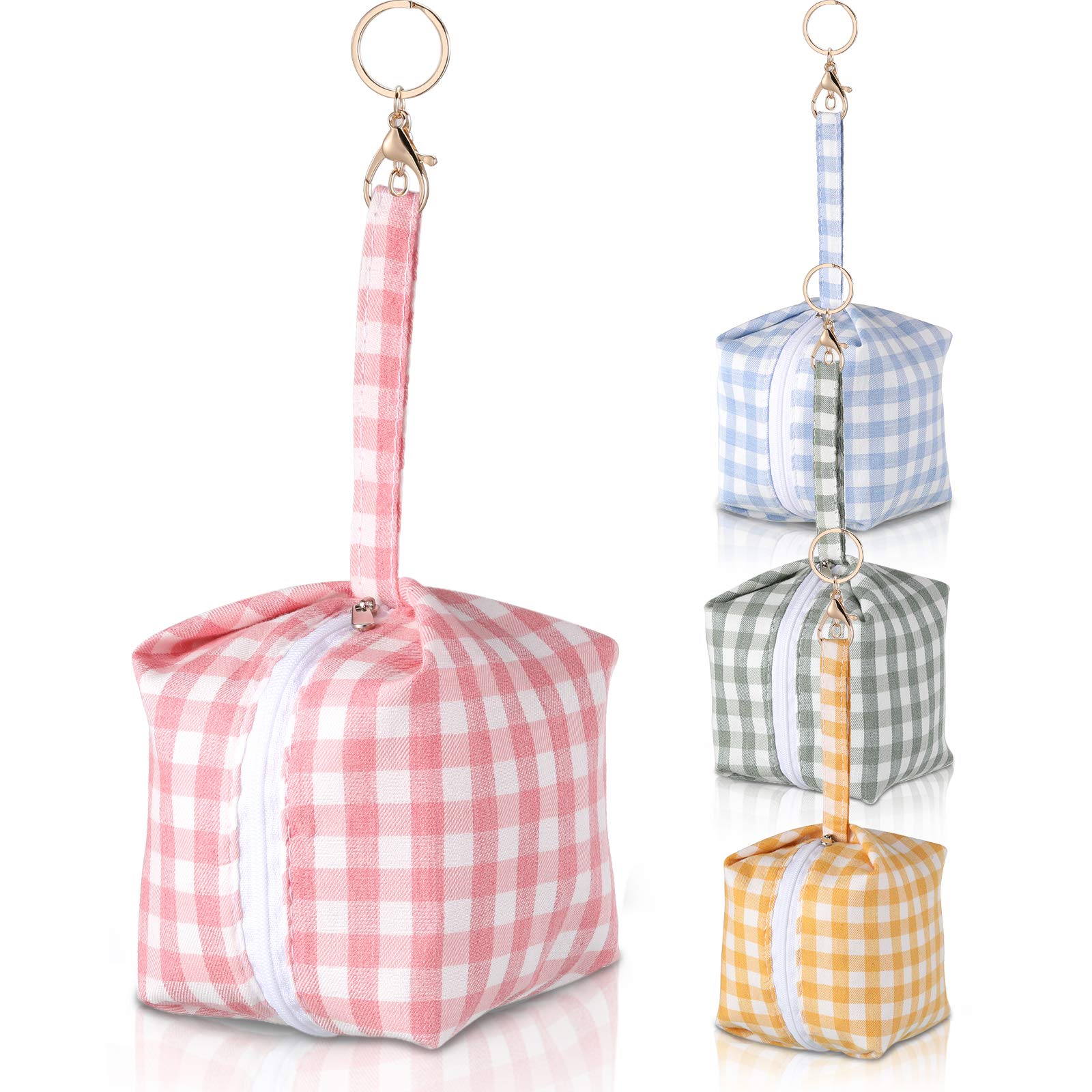 4 Pieces Pacifier Pocket Paci-Pouch Combo Pacifier Pouch Pod for Traveling with Key Chains