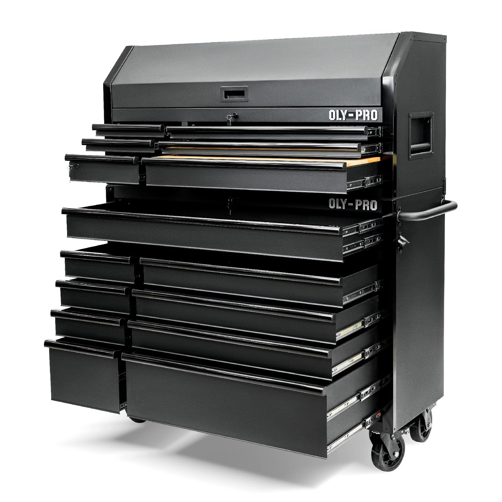 Photo 1 of ***factory sealed ****Olympia Tools Heavy Duty 52in. 15-Drawer Tool Chest and Rolling Cabinet Combo, Mechanic Tool Organizer Box for Garage Workshop, Black