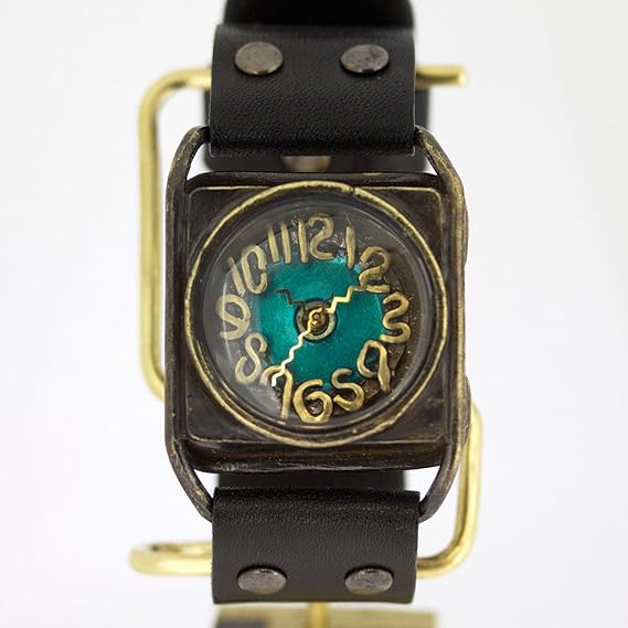 Amazon 個性的な四角い腕時計 Kaku Blue ハンドメイド カッコイイ メンズ レディース Handmadewatch ブラック 黒 メンズ腕時計 腕時計 通販