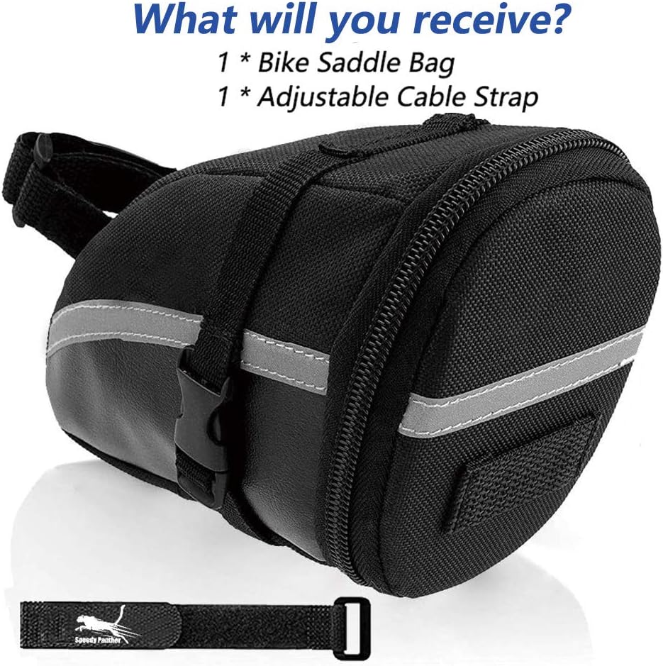 Waterproof Bicycle Underseat Bag - Saddle Wedge Pack for MTB Road Bike Storage (Only Bag), 5.9*2.95*4.13 inches - Image 3