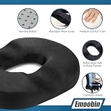 Emoobin Donut Pillow Memory Foam Seat Cushion 18 Inches Black view 2