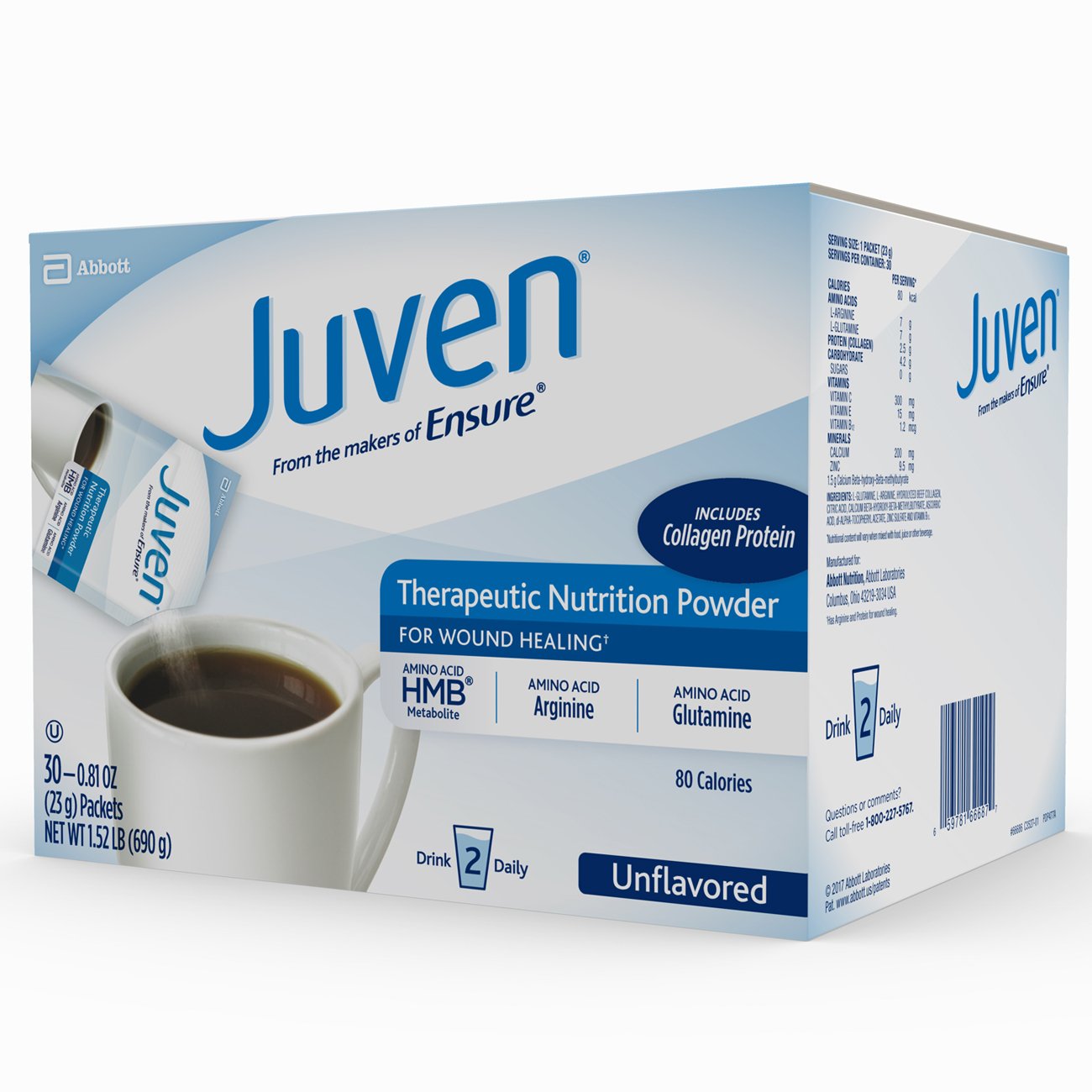 Juven Therapeutic Nutrition Drink Mix Powder for Wound Healing Includes