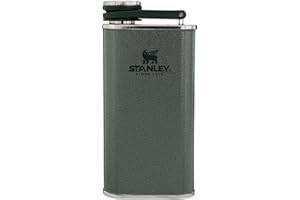 Stanley Classic Easy Fill Wide Mouth Flask 8 oz | Leakproof Hip Flask | Hinge Connected Never Lose Cap | Insulated Stainless 