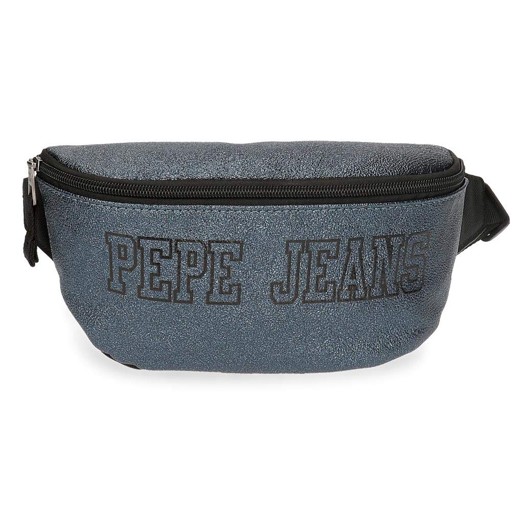 Pepe Jeans Chemistry Waist bag Blue 34x13x7 cm PU and Polyester