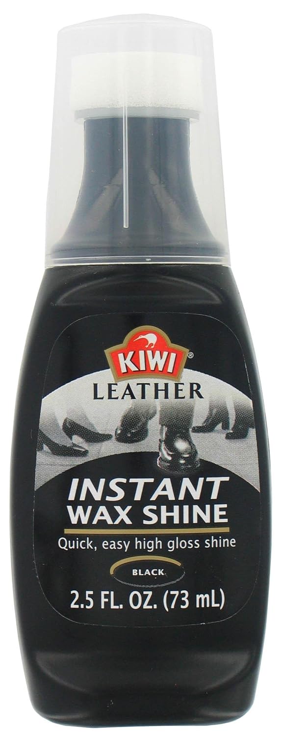 Kiwi 11531 2.5 Oz Black Leather Instant Wax Shine Home