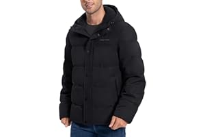 Pioneer Camp Mens Winter Coat Warm Winter Puffer Jacket Waterproof Thicken Insulated Windproof Hooded Down Quilted Coat