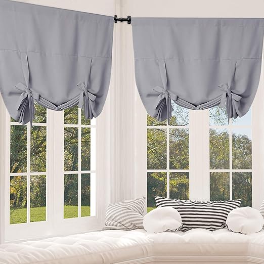 Amazon Com Rose Home Fashion Tie Up Curtain Blackout Curtains