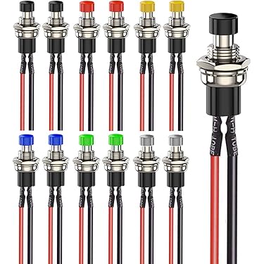 RUNCCI YUN 20pcs 12mm 3V 6V 12V 24V Prewired Mini Self Locking Latching