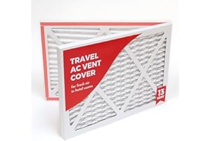 Travel Air Filters AC Vent Cover To Capture Small Particles, Reducing The Dust In Your Hotel Room In High Humidity Environment At Your Travel Destination.