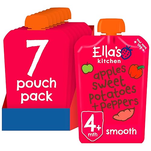 Ella's Kitchen Red Peppers/ Sweet Potatoes and Apples 120 g (Pack of 7) (Organic)