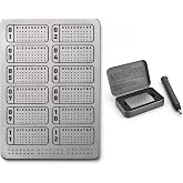 Muulaii Titanium Crypto Seed Phrase Plate Mini, TC4 Backup, BIP39 12/24 | TC4 titanium alloy, One-piece plate, BIP39 compatible, 12 &amp; 24 words, Tungsten punch, Metal storage case