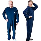 Premium, Unisex, Cotton, Anti-Strip & Incontinence Onesie/Jumpsuit - Clothing for Alzheimer's and Dementia