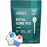 Judee's Gluten Free Royal Icing Mix - Easy Mixing with Meringue Powder - For Sugar Cookie Decorating &amp; Cookie Icing - Gluten Free Meringue Powder &amp; Nut Free Baking Mix - 8 Oz