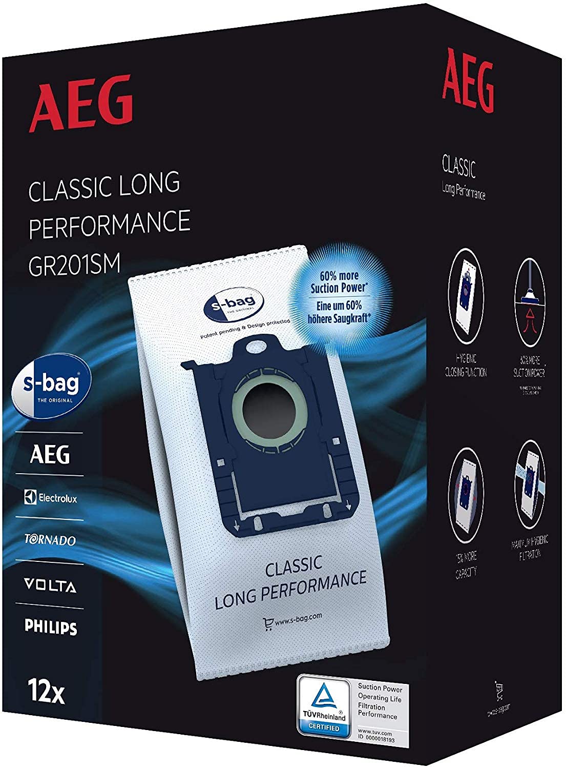 Aeg 900168824 Gr201Sm Sac D'Aspirateur, Weiß